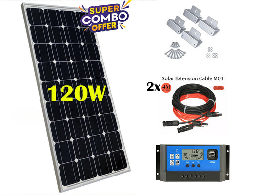 120W Solar Panel Combo Kit