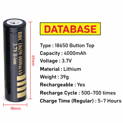 18650 Rechargeable Batteries 8pcs