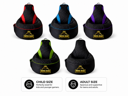 Gaming Bean Bag Chair with Side Pocket - Adult Size