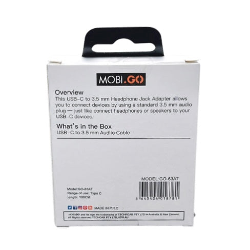Type-C To 3.5mm Aux Audio Adapter Cable (GO63AT)