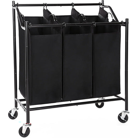3 bag rolling laundry sorter