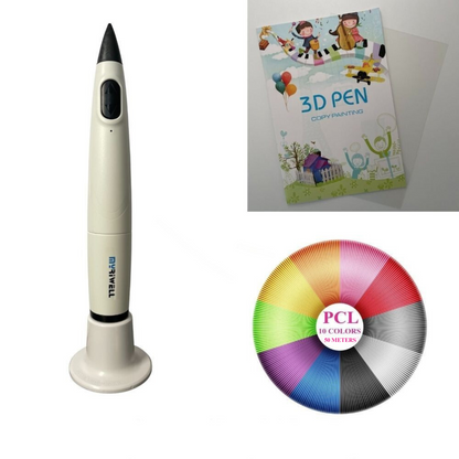 3D Pen Start Kit with 10 Colors 50 Meters PCL Filaments