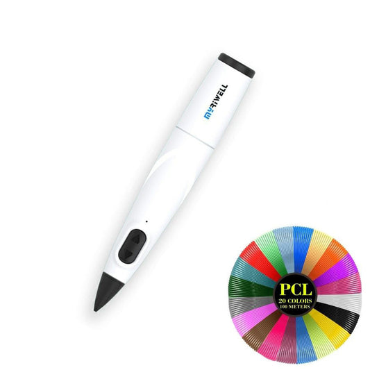 3D Drawing Pen for Kids NZ — Low-Temperature Pen with 20 Colours PCL Filament (100m)