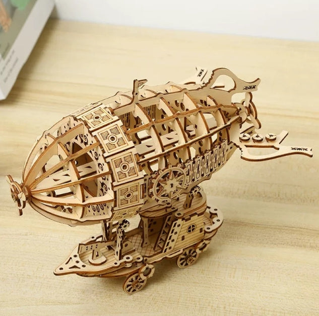 3D Wooden Puzzles Airship Model Kits, Brainteaser and Puzzle for Christmas/Birthday,Gifts for Adults and Teens