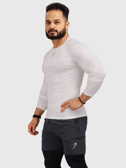 Compression Fullsleeves T-shirt White