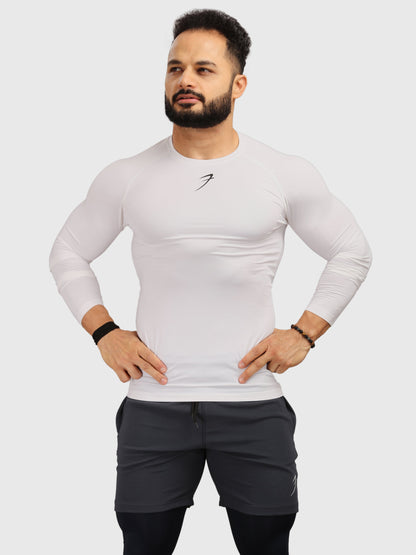 Compression Fullsleeves T-shirt White
