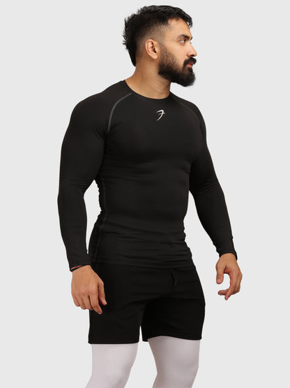 Compression Fullsleeves T-shirt Black