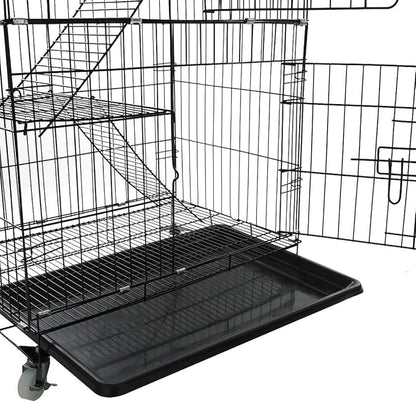 3 Level Rabbit Bird Cage Ferret Parrot Aviary Cat Rat Aviary Budgie Hamster Pet Cages Castor XL