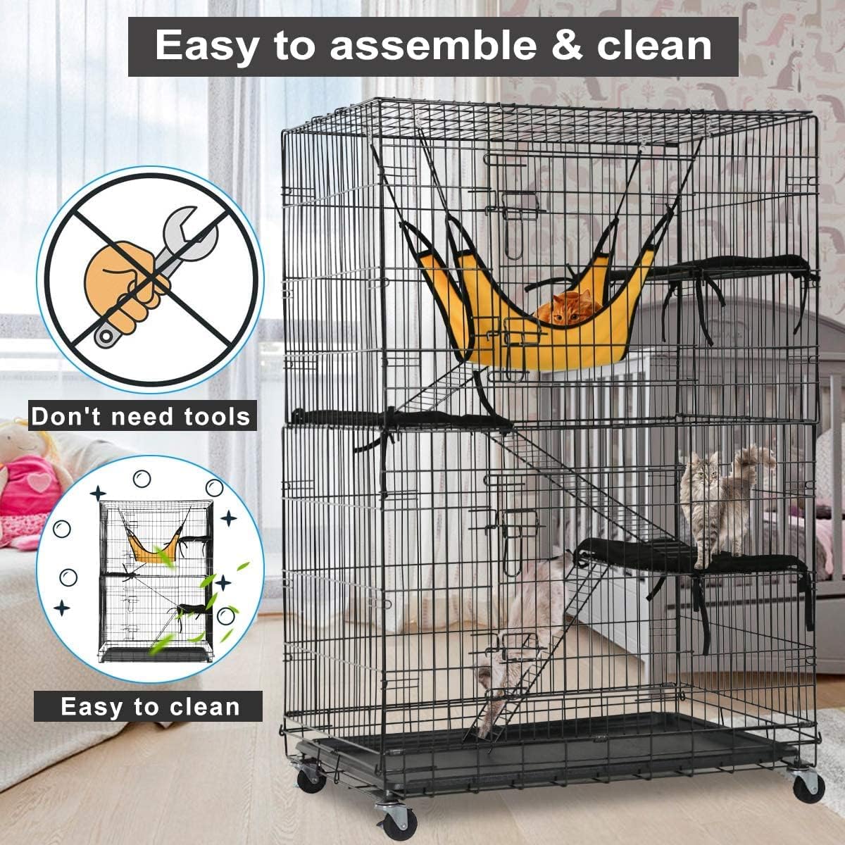 3 Level Rabbit Bird Cage Ferret Parrot Aviary Cat Rat Aviary Budgie Hamster Pet Cages Castor XL