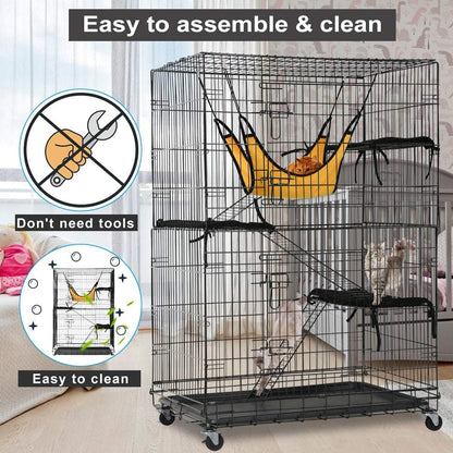 3 Level Rabbit Bird Cage Ferret Parrot Aviary Cat Rat Aviary Budgie Hamster Pet Cages Castor XL