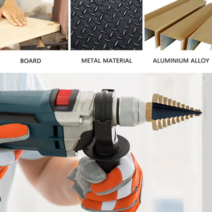 Step Drill Bit Set for Metal Sheet Heavy Duty 5-Piece M2 HSS Drill Bits