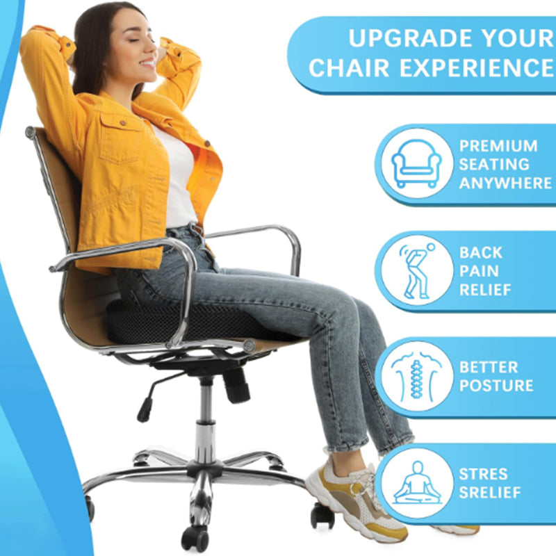 Office Chair Gel Seat Cushion - Car Seat Cushion Tailbone Pain Relief Chair Pad