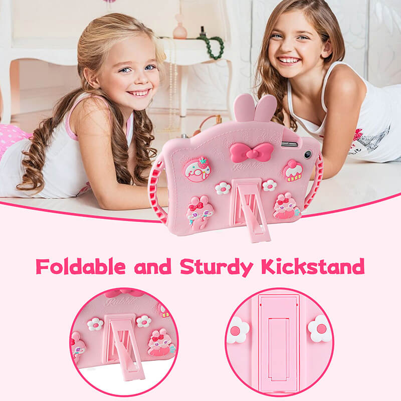 Cute Rabbit Protection Compatible with iPad Pro 9.7 2016 Case with Foldable Kickstand