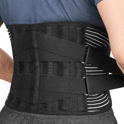 Back Braces for Lower Back Pain Relief with 6 Stays Breathable Back Support... S