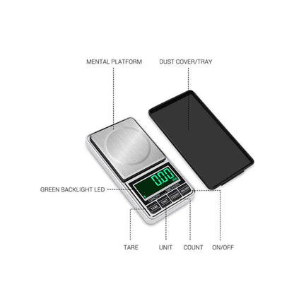 Digital Pocket Scales Capacity 200g/0.01g Jewelry Mini Portable Lab Analytical