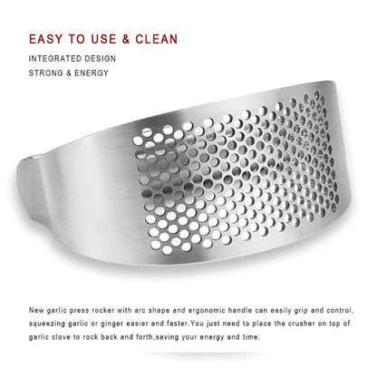 Garlic Press Rocker Stainless Steel Garlic Crusher