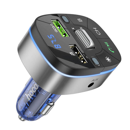 Hoco QC3.0 18W In-Car Audio Wireless Bluetooth FM Transmitter E71