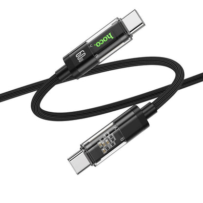 Hoco Transparent Discovery Edition 60W charging data cable for Type-C to Type-C U116