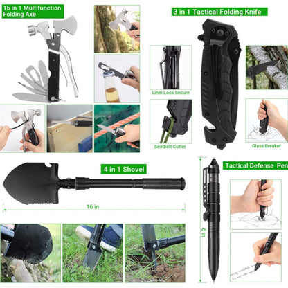 232Pcs Emergency Survival Kit, First Aid Kit Professional Survival Gear Tool B