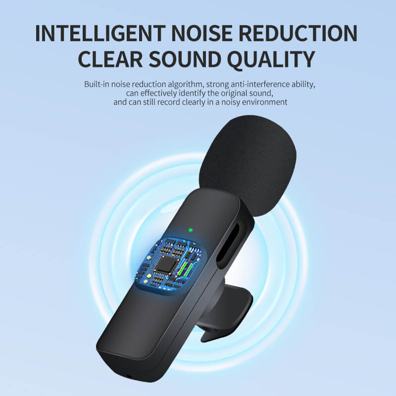 Mobie Plug-Play Wireless Lavalier Microphones for iPhone iPad Lightning Ports K9