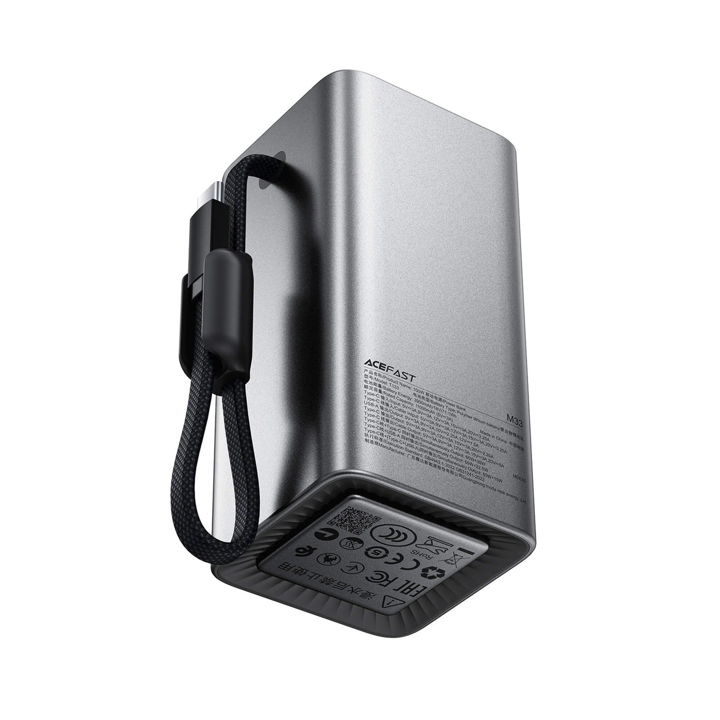 Acefast 100W Fast Charging Portable 20000mAh Power Bank with and TFT Screen M33-20000