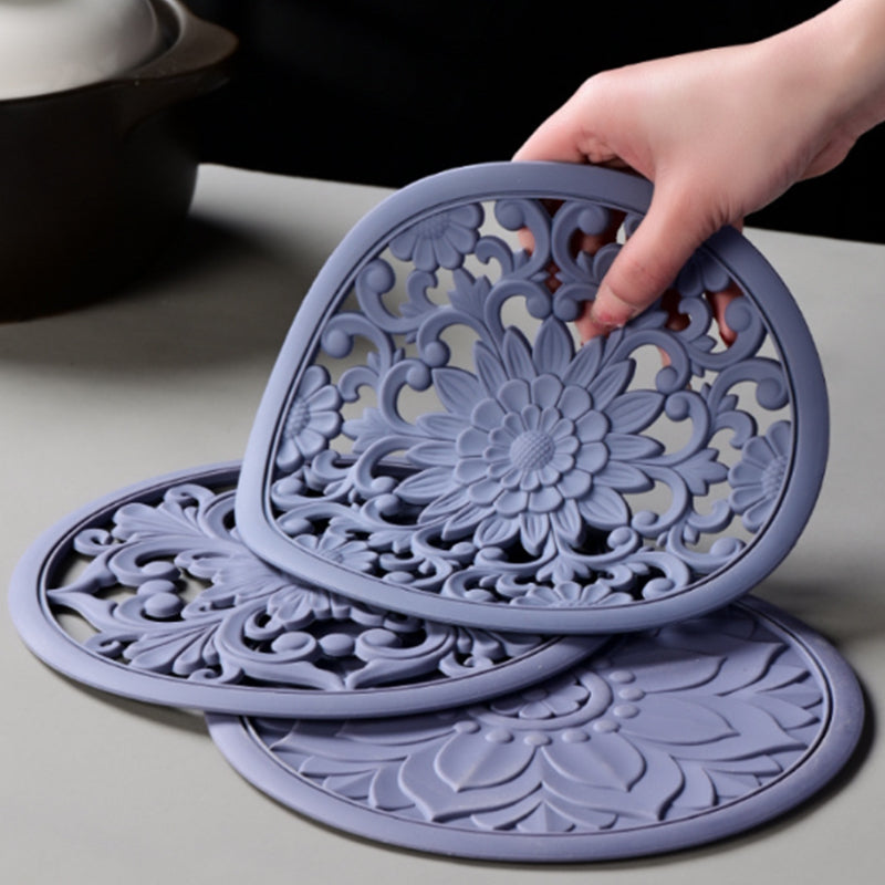 3 pcs Silicone Trivet Mats Multi-Purpose Heat Resistant Silicone