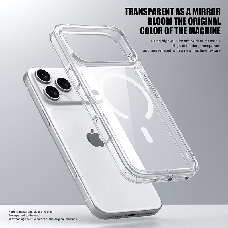 Aurora Magnetic Series Crystal Transparent Compatible with iPhone 17 Pro Max Case