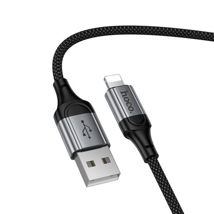 Hoco USB-A to Lightning Spring Coiled Charging Data Cable 1.5m X121