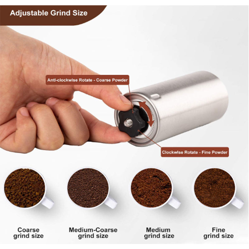 Hand Coffee Machine Coffee Grinder Pepper Mill Coffee Stainless Steel 304 Silver