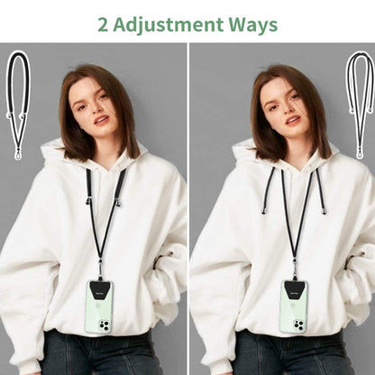 Phone Lanyard 2 Packs - 2× Adjustable Neck Strap Black