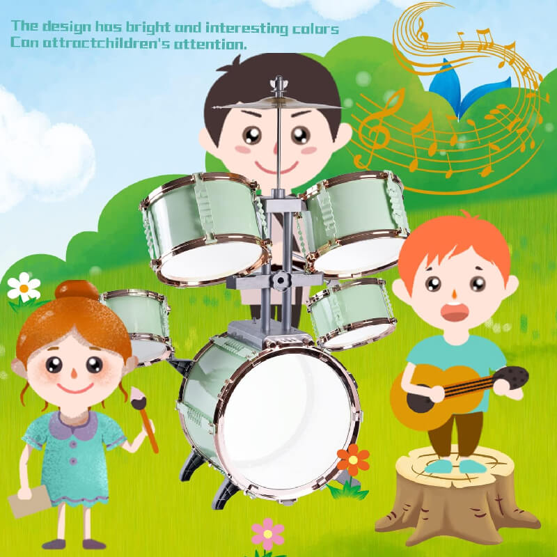 Mobie Educational Instrument Toy Jazz Drum Set for Kids Ages 3-8