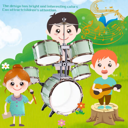 Mobie Educational Instrument Toy Jazz Drum Set for Kids Ages 3-8