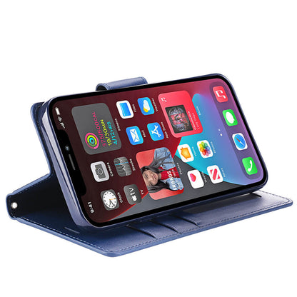 Compatible with iPhone 17 Air Hanman Mill Series Leather Wallet Flip Case
