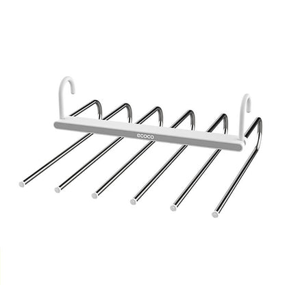 Mobie Space Saving 6 in 1 Multi Functional Folding Hanger for Pants Ties and Belts E2020