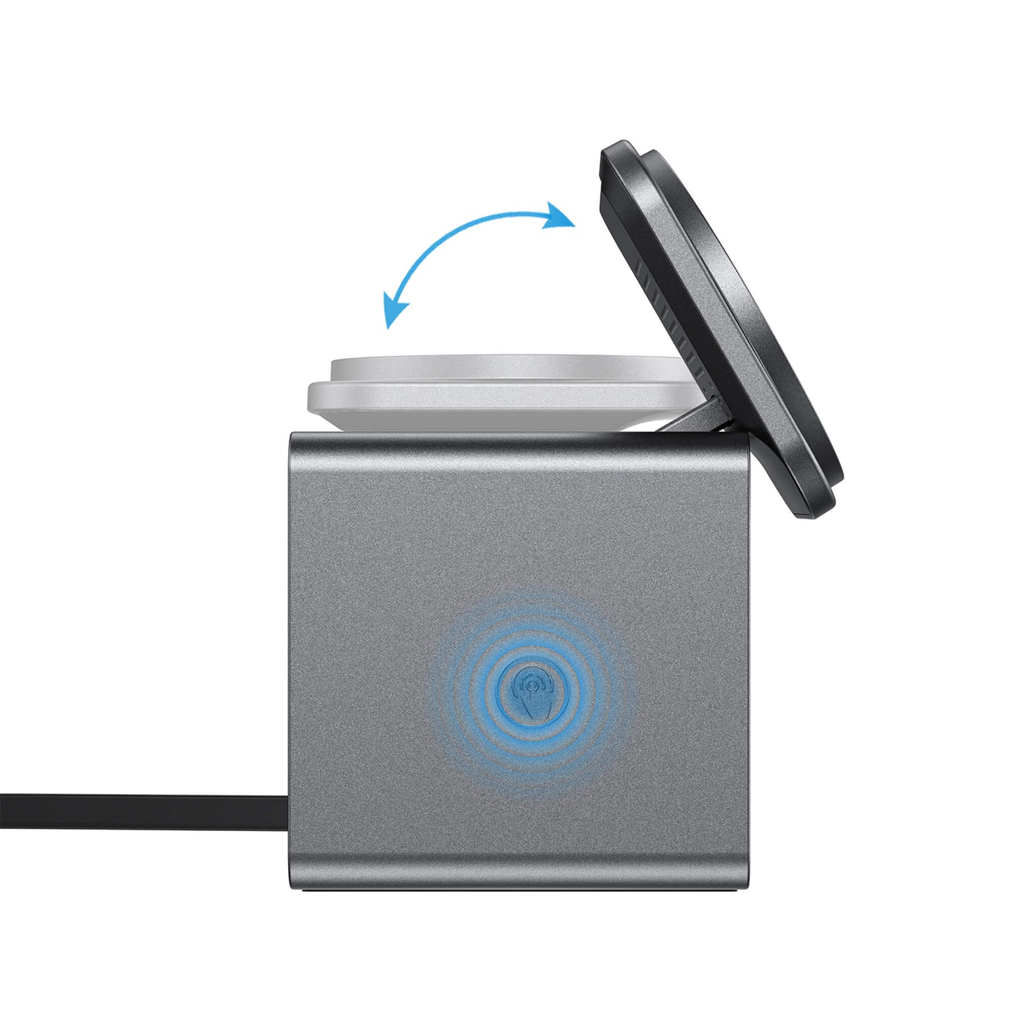 Acefast 3 in 1 Qi Wireless Charger Station with Retractable Cable for Apple Watch E34