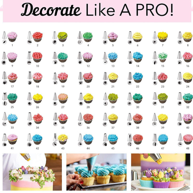 Cake Decorating Kit Cake Turntable Bakeware Set Pastry Tube Fondant 175pcs