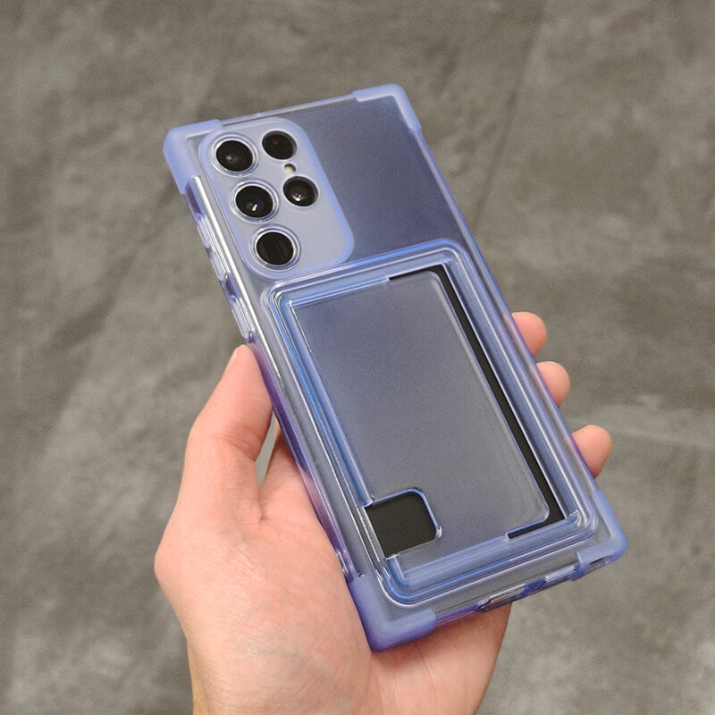 Anti Drop Phone Case with Card Pocket Compatible with Samsung Galaxy S24 Plus 2024