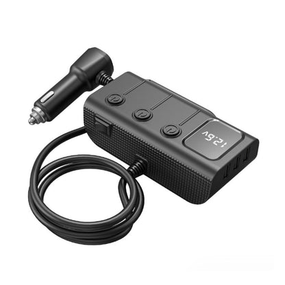 Car cigarette lighter 3-port USB independent switch PD smart fast charging 120W