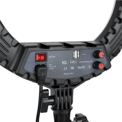 HQ 14 inch(33cm) LED Soft Ring Light with 3 Phone Holders