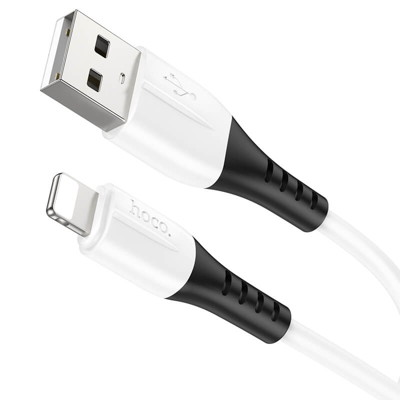 Hoco Silicone Charging Data Cable USB-A to Lightning 1m X82