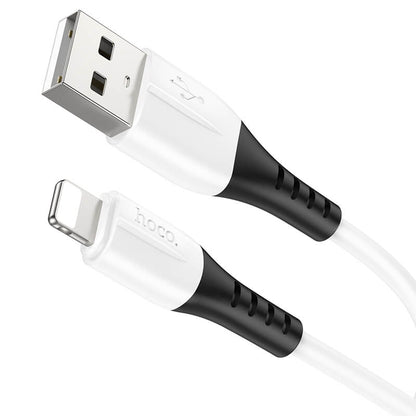 Hoco Silicone Charging Data Cable USB-A to Lightning 1m X82