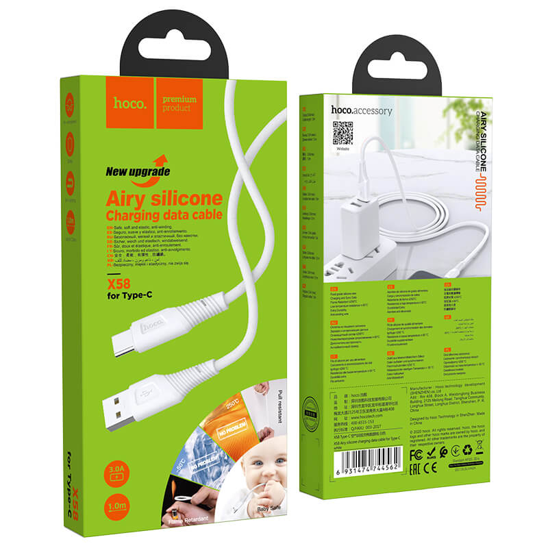 Hoco USB-A to Type-C Charging Data Cable 1M X58