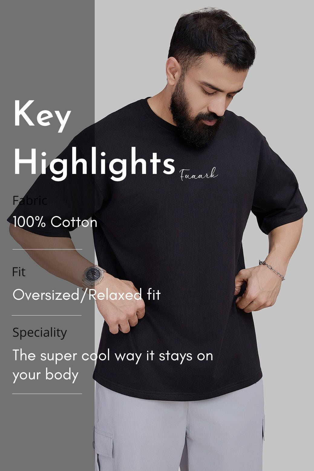 Bold Oversized T-shirt Black