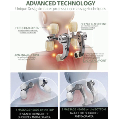 Deep Kneading Neck and Shoulder Massager with Heat 5D Cordless Mini Shiatsu Neck