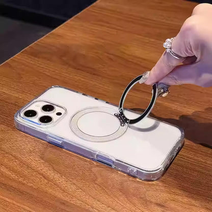 Compatible with iPhone 16 Pro 360° Rotating Magnetic Ring Stand Case