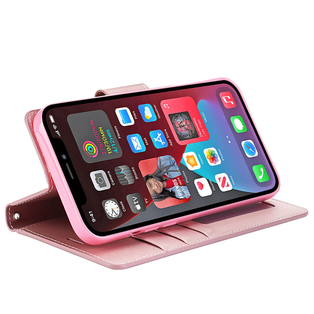 Hanman Mill Series Leather Wallet Flip Compatible with iPhone 16e Case