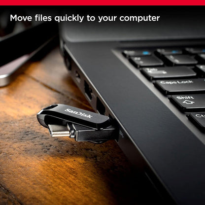 SanDisk 64GB Ultra Dual Drive Go USB Type-C Flash Drive SDDDC3