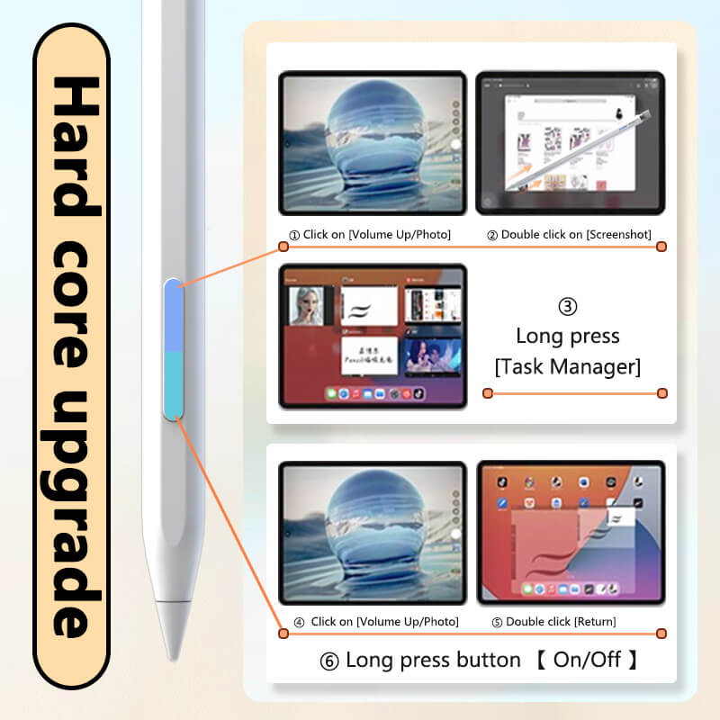 Mobie Screen Display Power Magnetic Adsorption Stylus Pen with iPad 2018 to 2025