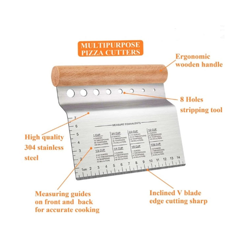 Dough Pastry Scraper Chopper Cutter 304 Stainless Steel