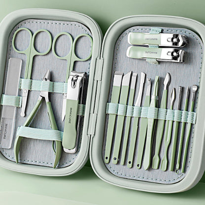 Manicure Set Men Women Nail Clipper Set 18 Pcs Stainless Steel